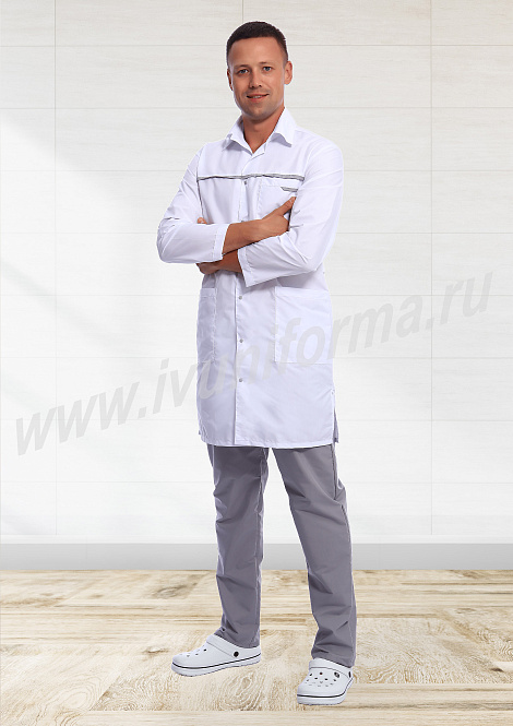 Халат медицинский мужской арт. М-20-158-ТС