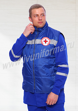 Жилет мужской утепленный для скорой помощи арт. СП-06-01-ДЮС